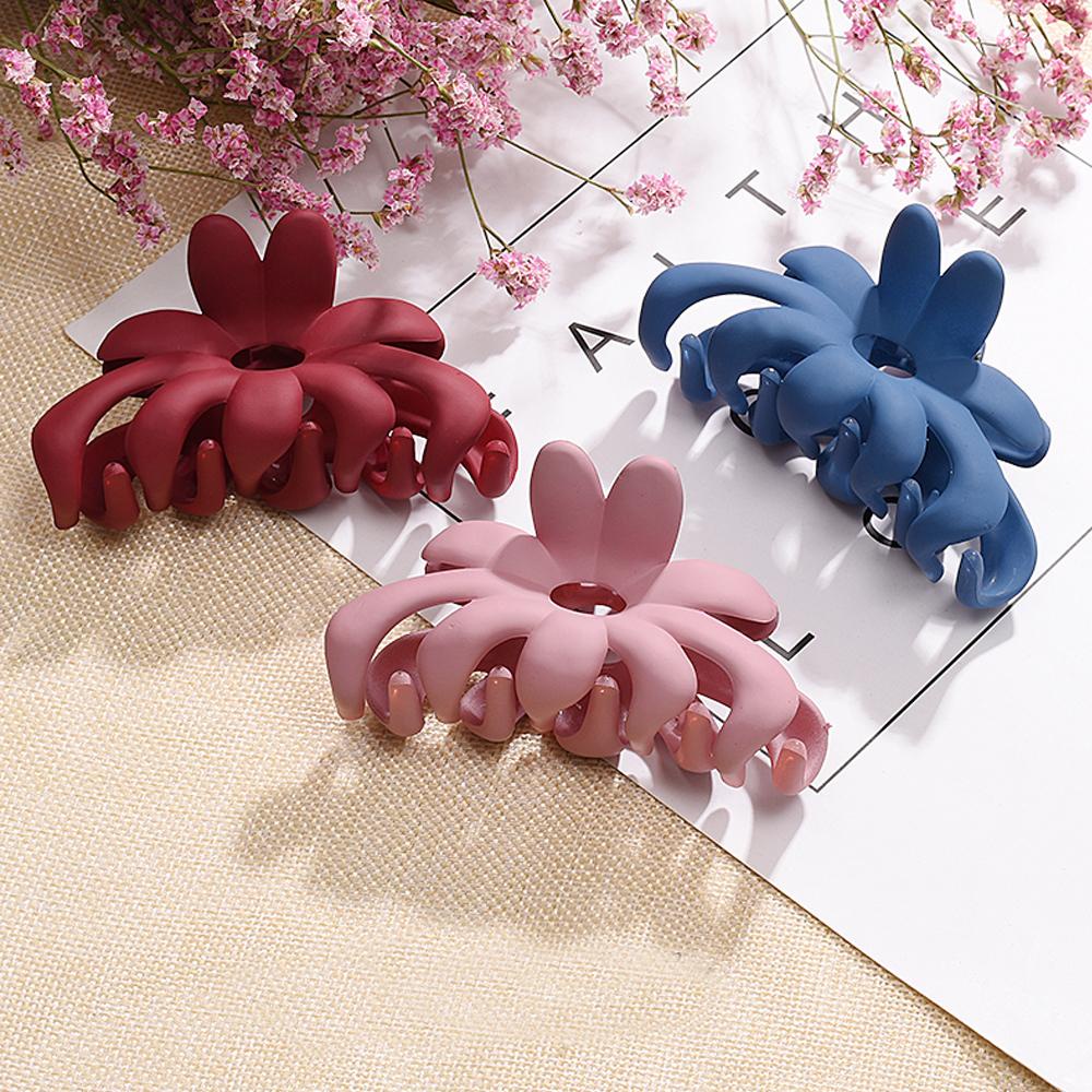 Kẹp Tóc Càng Cua Hình Chữ Nhật Bằng Nhựa Màu Trơn Phong Cách Hàn Quốc 2life