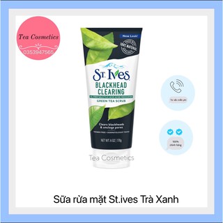 Sữa rửa mặt tẩy tế bào chết St Ives trà xanh