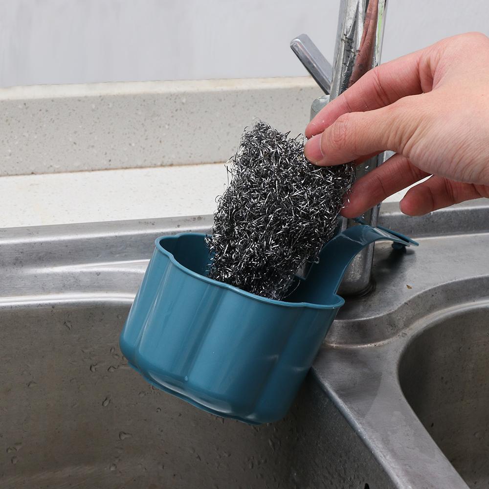 LEISURE Giá Đỡ Bọt Biển Rửa Chén Gắn Vòi Nước Tiện Dụng Cho Nhà Bếp / Nhà Tắm