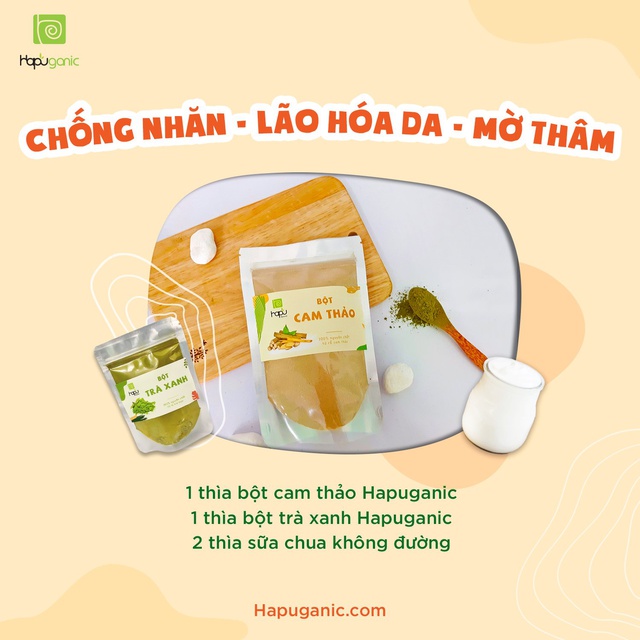 Bột Cam Thảo Nguyên Chất HaPu Organic giảm mụn, sáng da