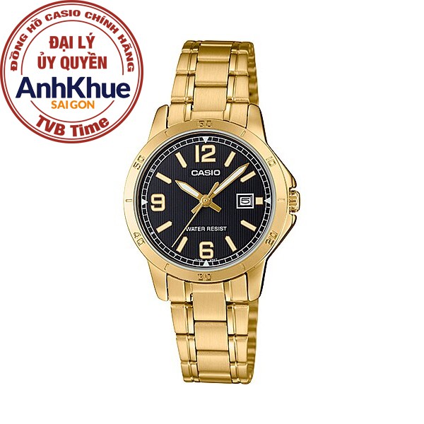 Đồng hồ nữ dây kim loại Casio chính hãng Anh Khuê LTP-V004G-1BUDF (30mm)