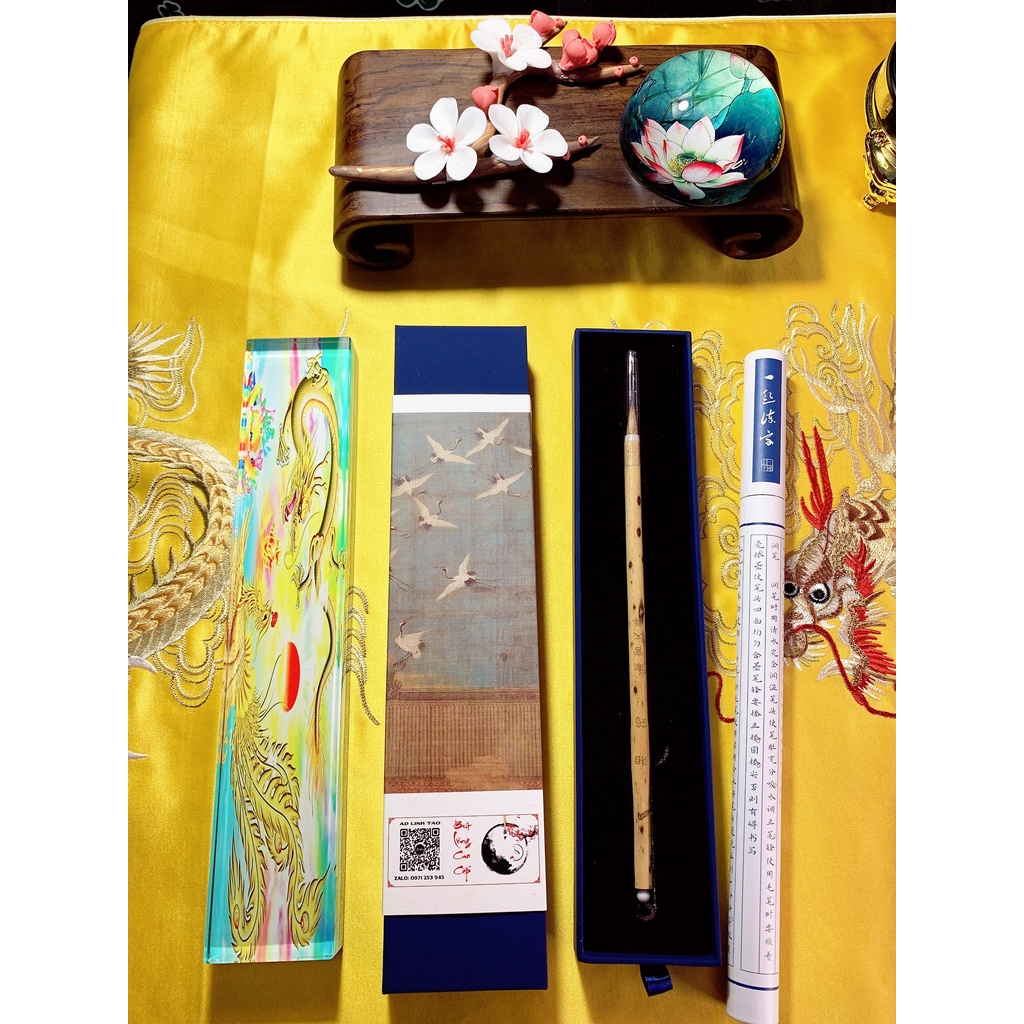 Bút lông tiểu khải kèm hộp bút lông kê cự bút tiết khải đẹp 0.5~0.8m bút lông cao cấp đẹp- BL90