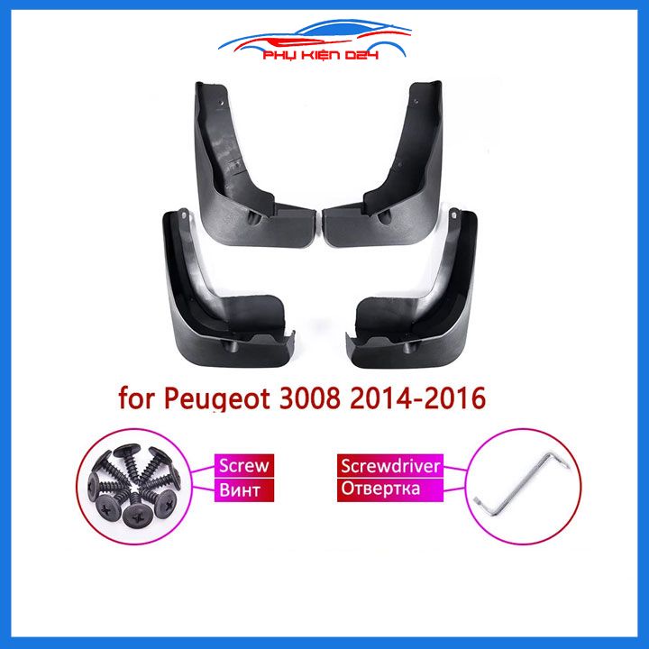 Bộ 4 chắn bùn Peugeot 3008 2014-2015-2016 chuẩn theo xe