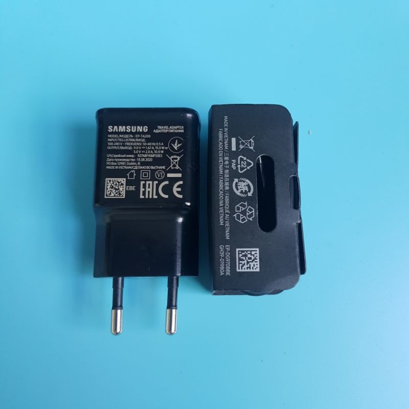 2021- Bộ sạc nhanh Samsung 15W S7 S8 S9 S10 Note 8 9 10 công nghệ sạc nhanh 2.0 - Chính hãng bảo hành 12 tháng