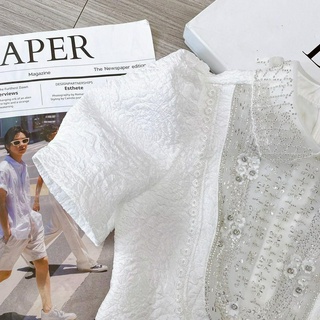 ( sỉ lẻ váy thiết kế) áo xốp đính đá
