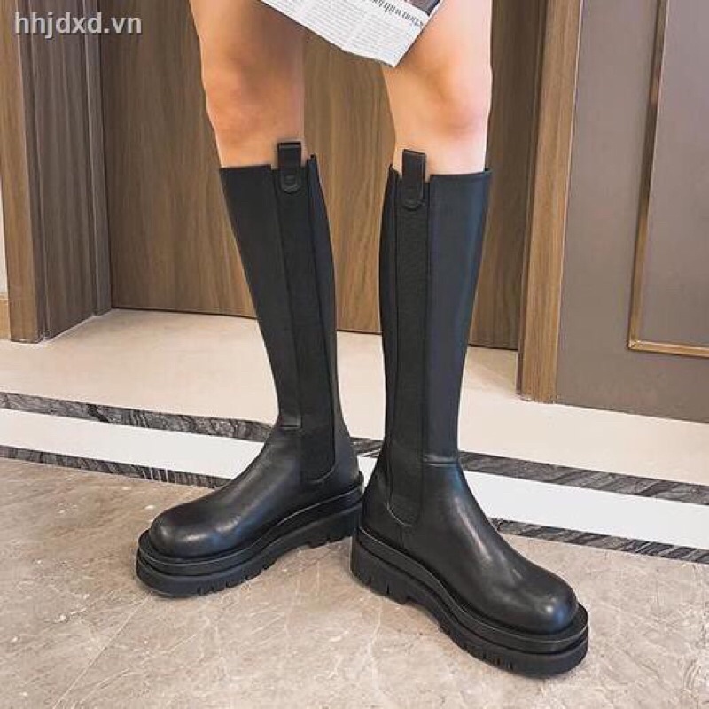 (sẵn 36.39, 38 nâu )mã B023 - Boot đùi mona plus- đế 5cm  có chun 2 bên sườn+khoá sau(ảnh+video shop quay độc quyền) | BigBuy360 - bigbuy360.vn