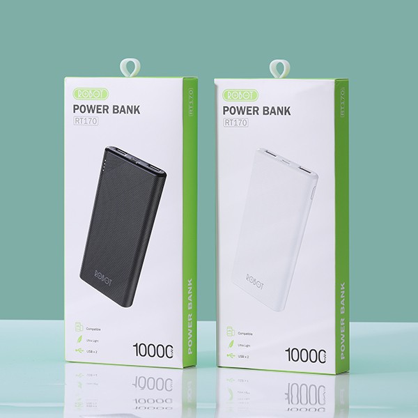 Pin Sạc Dự Phòng ROBOT 10.000mAh - 2 Output &amp; 2 Input - BẢO HÀNH 1 ĐỔI 1 - RT170