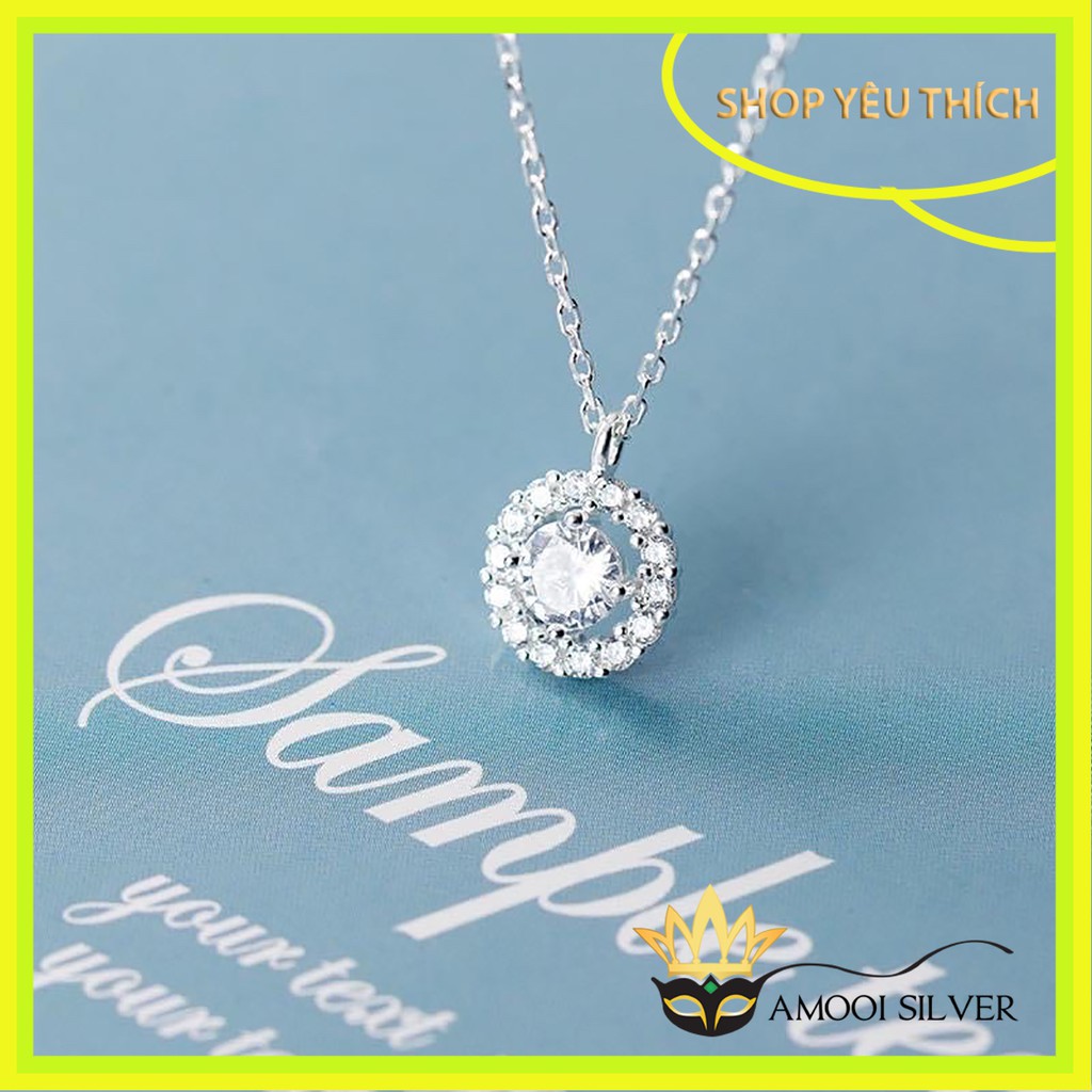 Dây chuyền bạc S925 Halo - Amooi Silver AD16