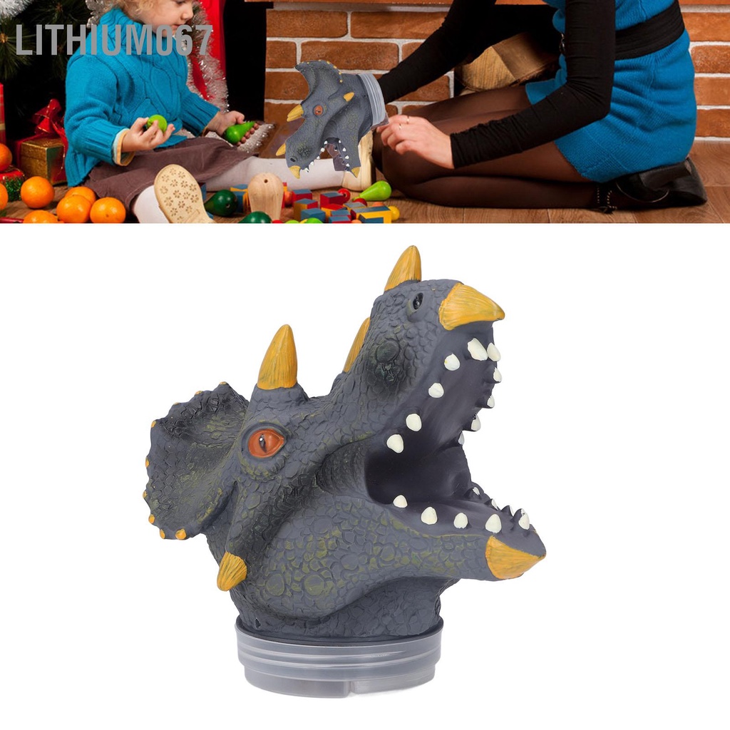 Bộ con rối tay thiết kế kiểu khủng long vinyl mềm mại đáng yêu sống động hỗ trợ học tập vui chơi dành cho trẻ em