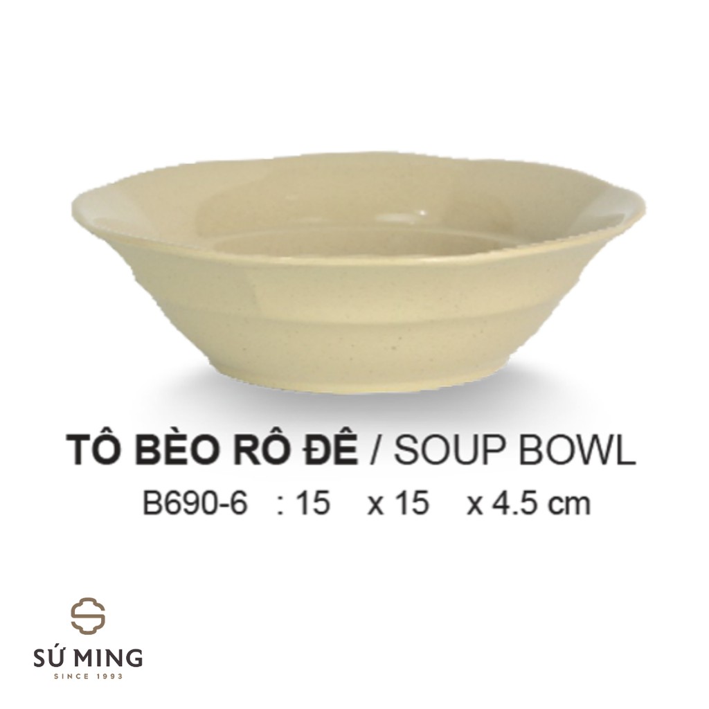 [Mã LIFE20KALL giảm 10% đơn 50K] Bát Ăn Mì, Phở, Bún Nâu Đá Nhựa Melamine Cao Cấp Dùng Trong Nhà Hàng, Quán Ăn