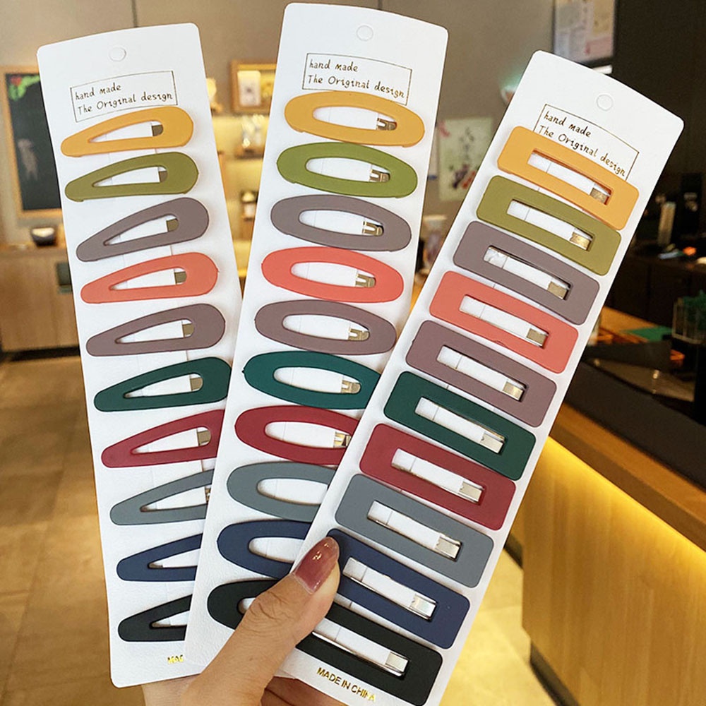 Set 10 kẹp tóc màu sắc ngọt ngào thời trang xinh xắn cho nữ