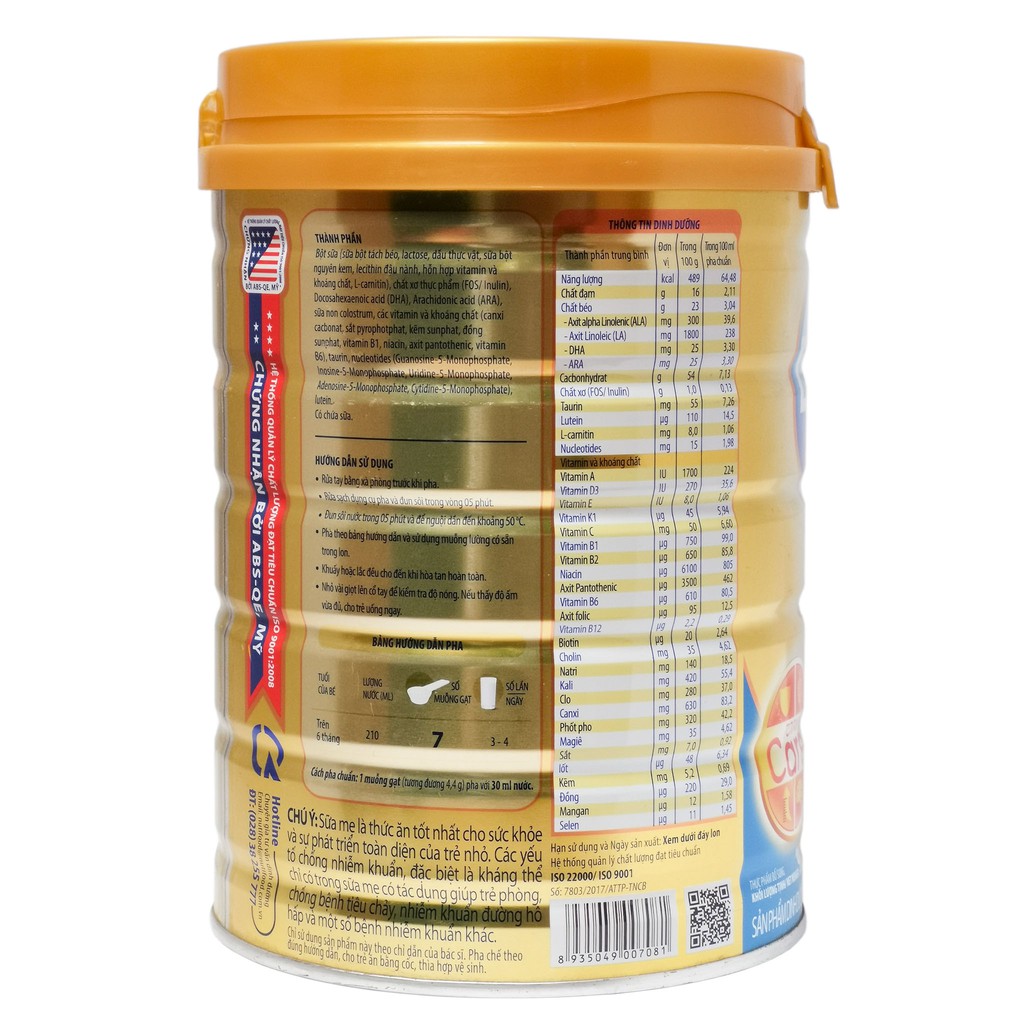 [CHÍNH HÃNG] Sữa Bột Nutifood Dr.Lucen Total Care Step 2 - Hộp 900g (Dinh dưỡng đặc chế cho trẻ trong GIAI ĐOẠN VÀNG)