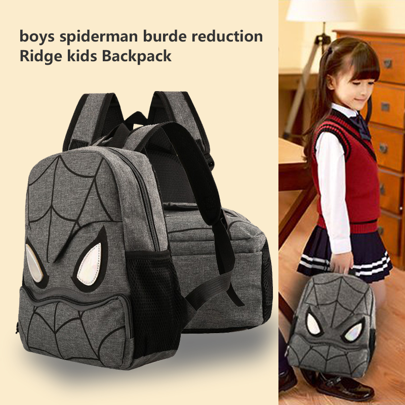 Ba Lô In Hình Người Nhện Phong Cách Hàn Quốc Cho Bé Trai