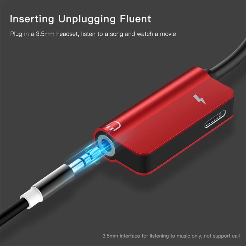 Cáp chuyển đổi Usb-C sang 3.5mm 2 trong 1 tiện lợi