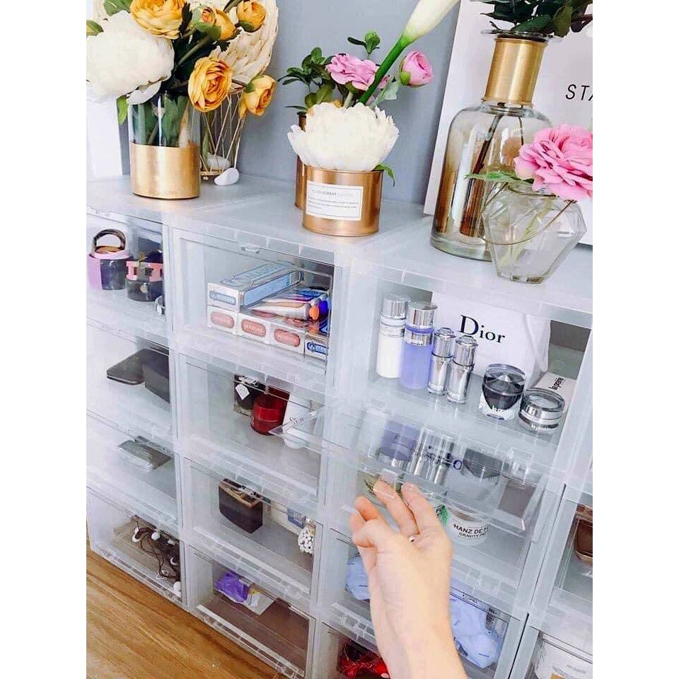 Deal hot ! HỘP ĐỰNG GIÀY VIỆT NHẬT CAO CẤP - Nhựa cứng trong suốt siêu tiện dụng size 34 x 26 x 18cm, bảo quản giày dép