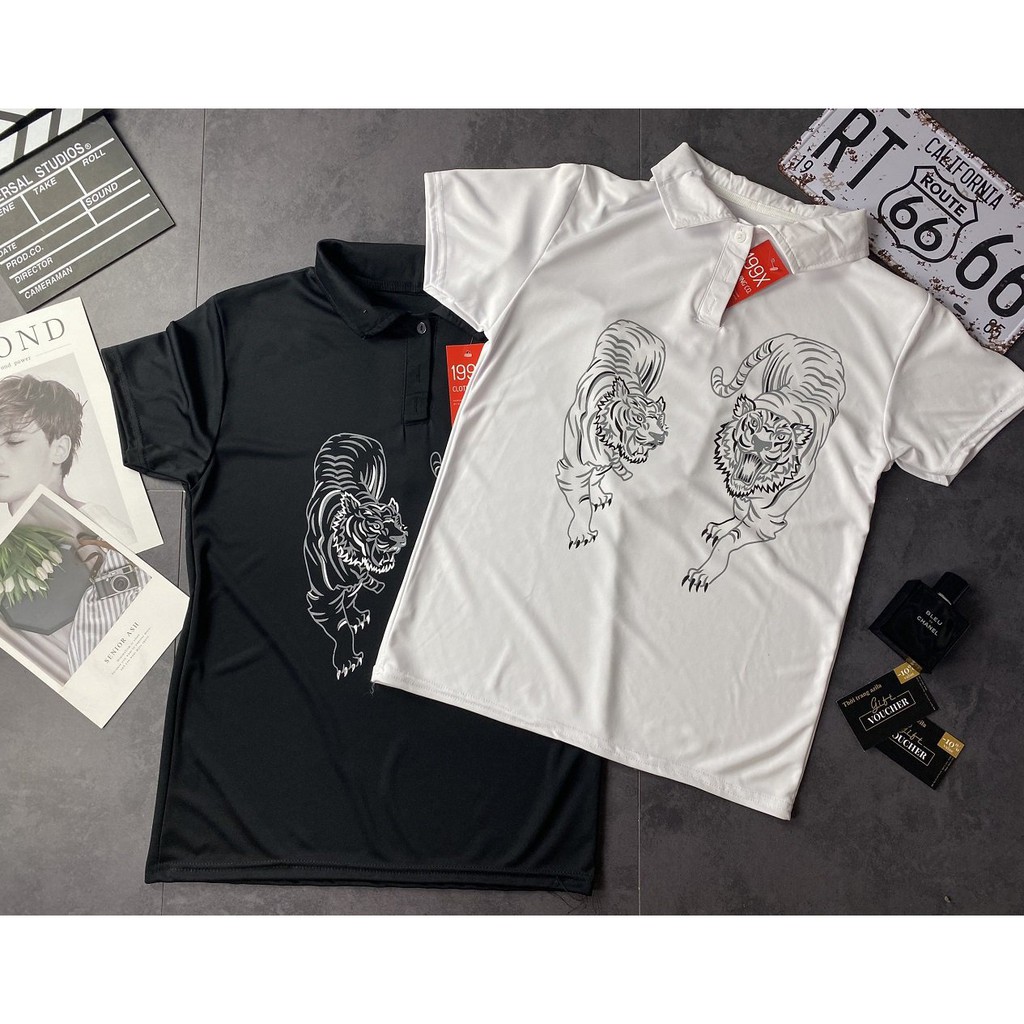 Áo Phông Polo, Áo Thun Cổ Bẻ Nam In Hình Hổ Chất Liệu Thun Thoáng Mát - AC112 - xuongmaytrungkien | BigBuy360 - bigbuy360.vn