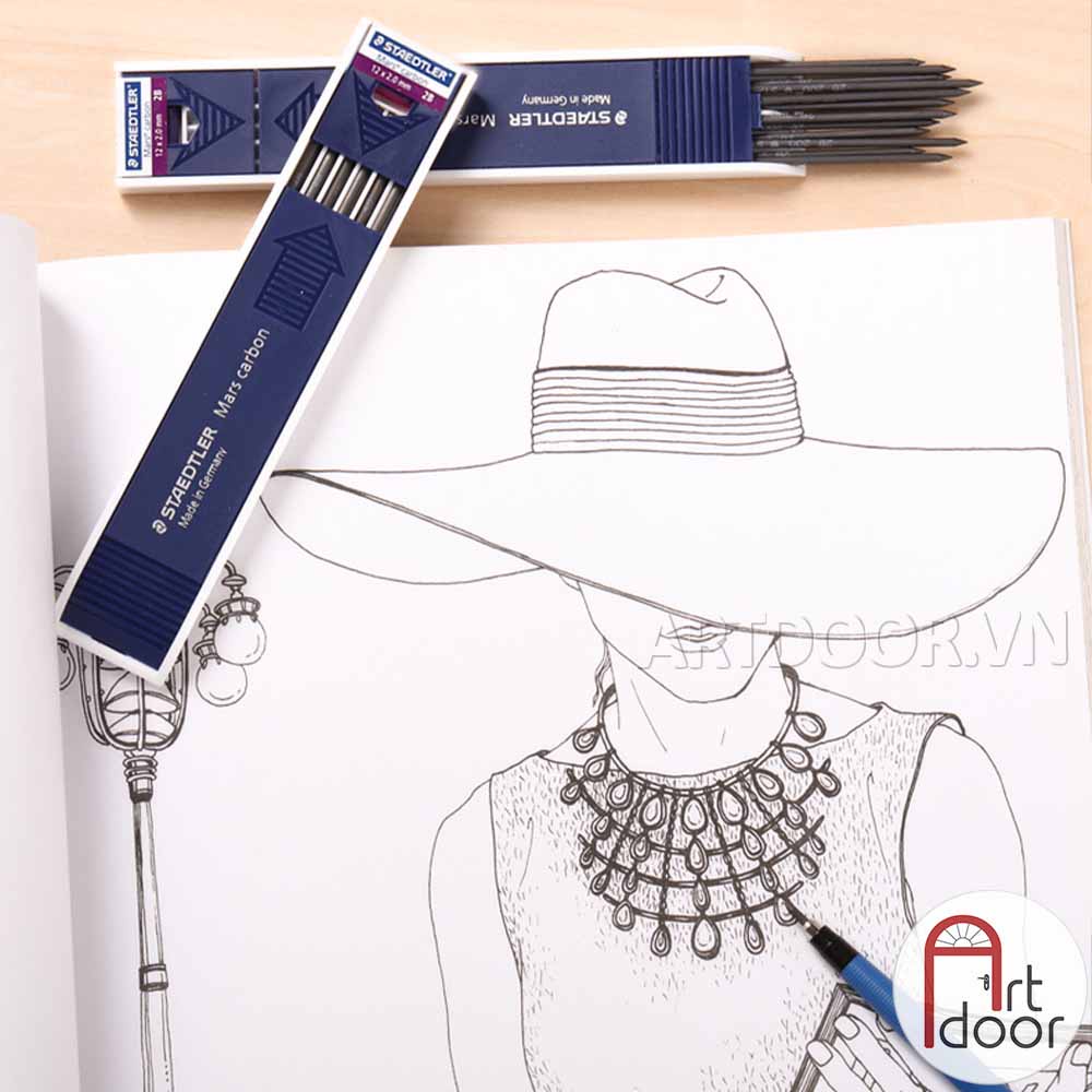 [ARTDOOR] Bút chì bấm hoặc Ruột ngòi STAEDTLER Carbon lõi lớn (đầu 2mm)