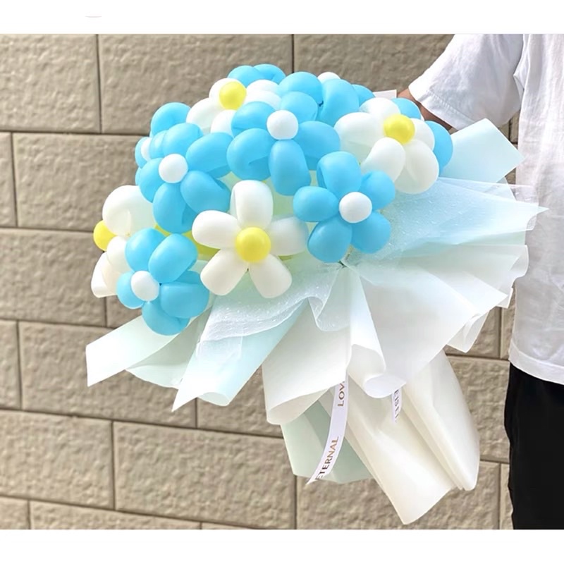 Bóng bay dài tạo hình nghệ thuật tone màu pastel