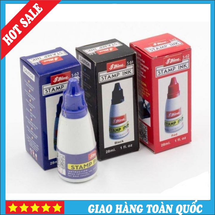 [Big Sale] Mực Dấu Shiny 28ml,Mực Đổ Con Dấu