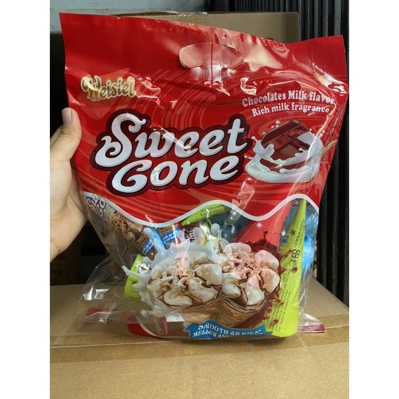 [ Giòn ngon ] Combo 2 gói Bánh Ốc Quế Sweet Gone Weisiel mix vị gói 300g ăn vặt đã nghiền