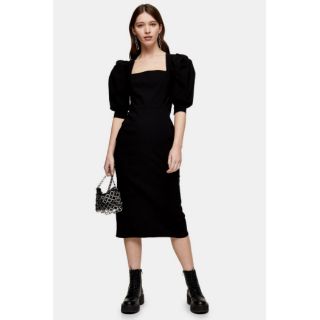 Đầm midi cổ vuông Topshop Square Neck Midi Dress