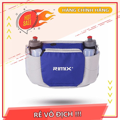 Túi đeo hông đeo bụng nam nữ hai bình nước  chống thấm, thoáng khí thể thao, chạy bộ Rimix RM2201