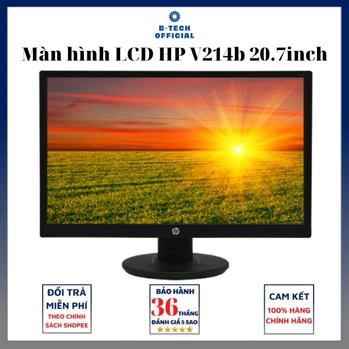 Màn hình LCD HP V214b 20.7inch FHD IPS Monitor (VGA, 3 Yrs Wrty) - 3FU54AA - Bảo Hành 36T