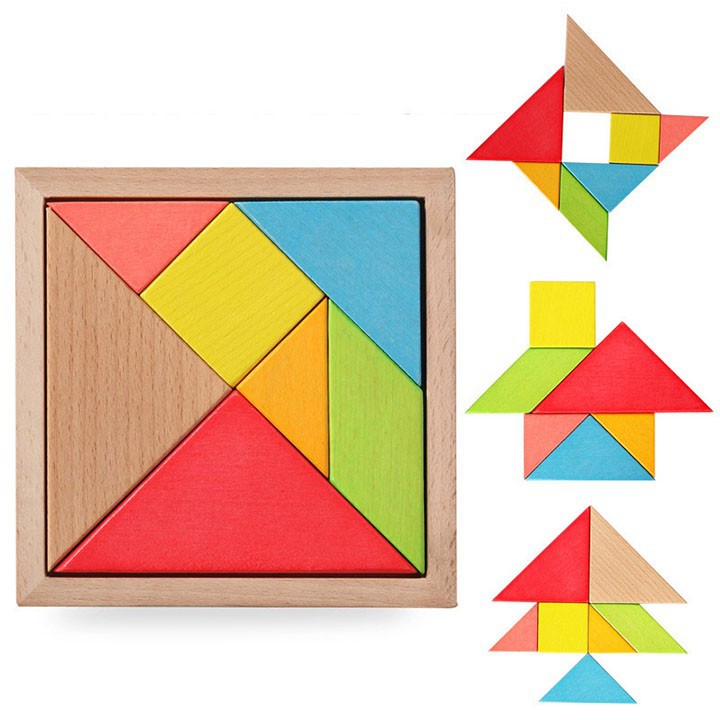 Trí uẩn Tangram 7 miếng giúp bé thông minh