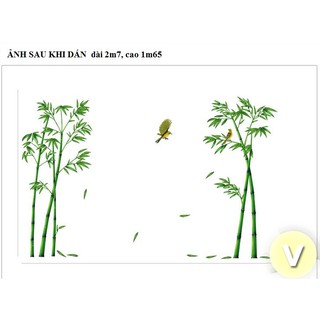 Decal dán tường Cây tre