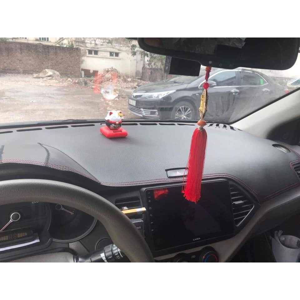 Thảm Taplo Da Carbon Xe Ford Fiesta 2011 đến 2020Màu Đen