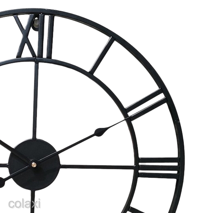 [COLAXI] Vintage Round Retro Time Big Display Clock Mechanism Wall Clock Quartz 16x2inch