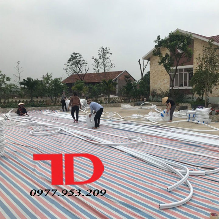 Ống đồng máy lạnh Hailiang 6.35 + 12.7 luồn sẳn gen đôi cách nhiệt DÀY 6 ZEM cuộn 15M