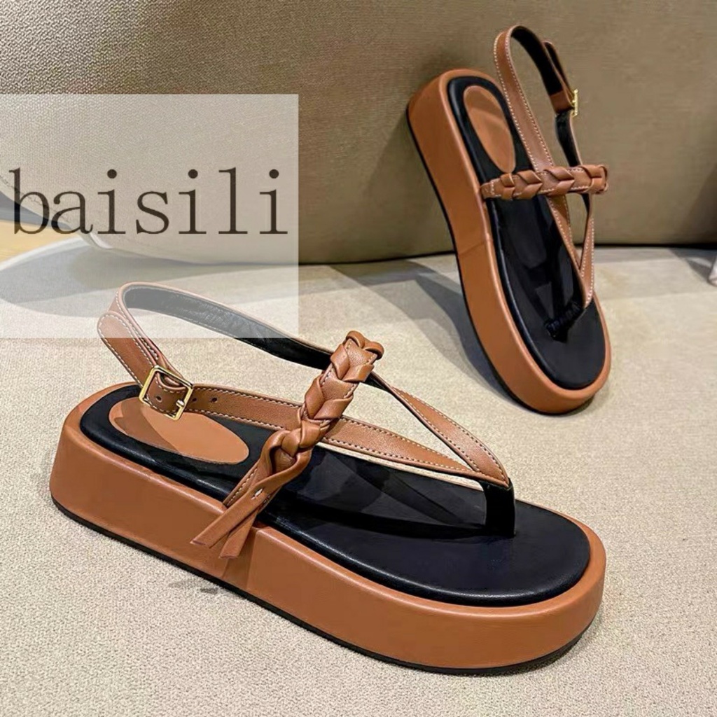 SANDAL XUỒNG BAISILI - GIÀY THỜI TRANG NỮ PHONG CÁCH HIỆN ĐẠI QUAI KẸP ĐẾ BẰNG BS220814