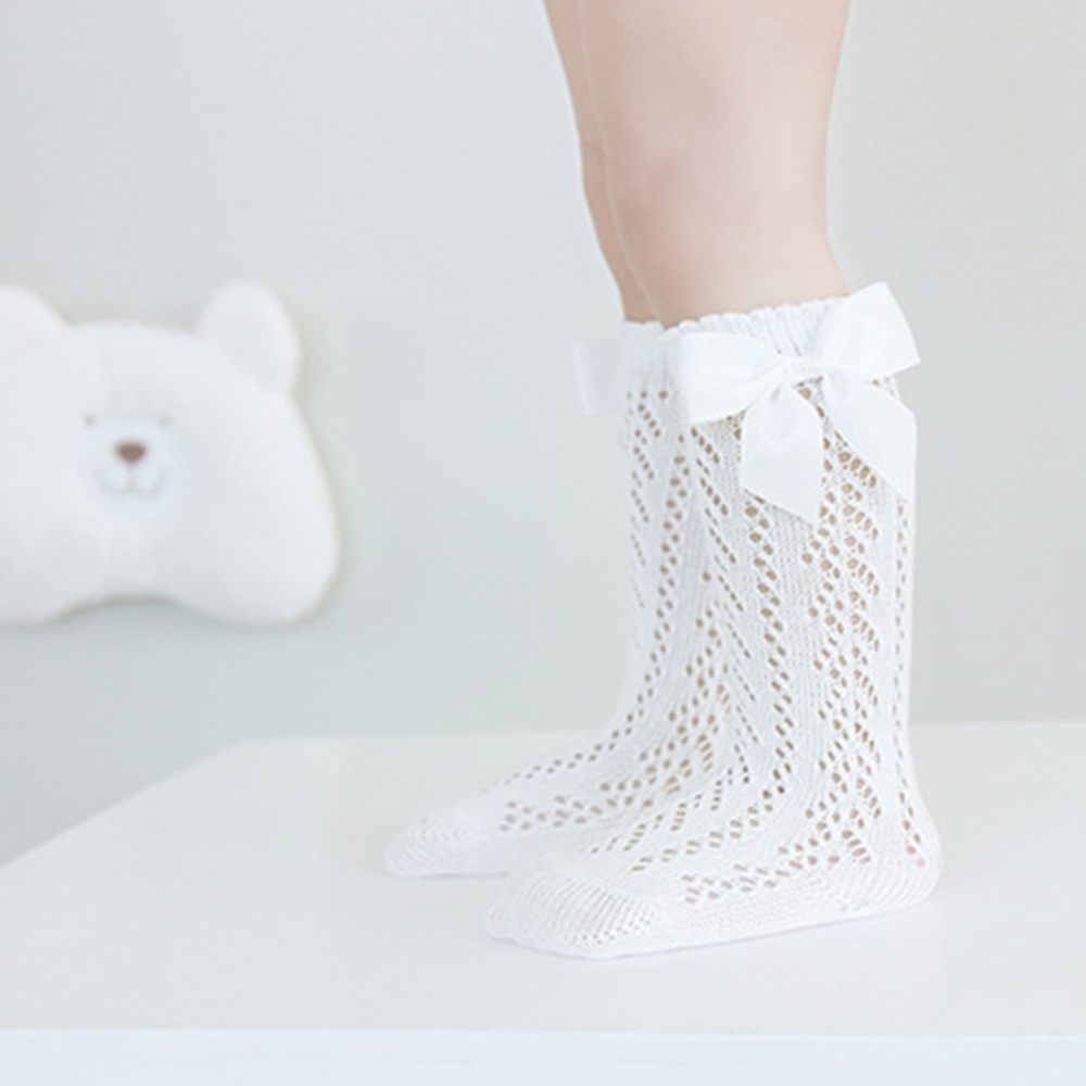 Vớ Mỏng Đính Nơ To Kiểu Công Chúa Dễ Thương Cho Bé Gái Từ L-3-5 Tuổi