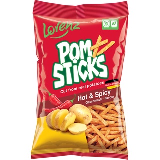 Khoai tây chiên Pomsticks vị ớt cay hiệu Lorenz 70g