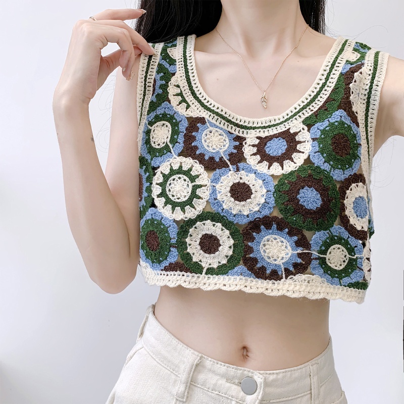 Áo Hai Dây Họa Tiết Hoa Thời Trang Mùa Hè Hàn Quốc Cho Nữ