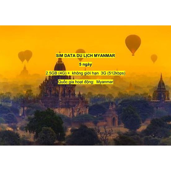 Sim Myanmar 5 Ngày 2.5GB