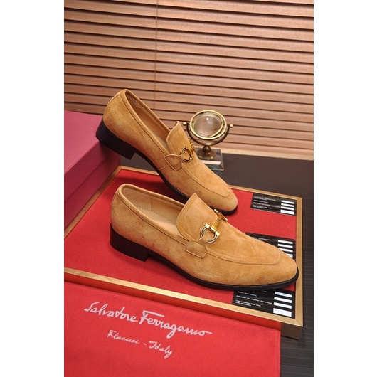 Giày tây lười da cao cấp nhập khẩu khoá kim loại sang trọng thương hiệu Salvatore Ferragamo có 3 màu