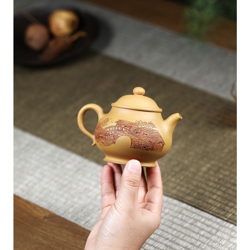 Ấm Tử Sa Nghi Hưng Phan Hồ Vân Nam 200 ml (Hoàng Kim Đoạn Nê)