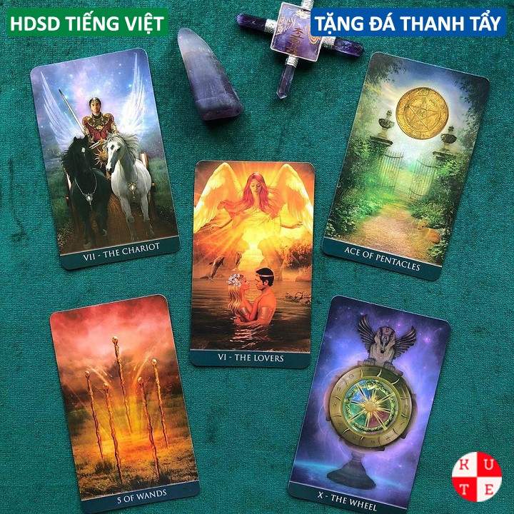 Bộ Bài Tarot Thelema 78 Lá Bài Tặng Hướng Dẫn Tiếng Việt Và Đá Thanh Tẩy C60