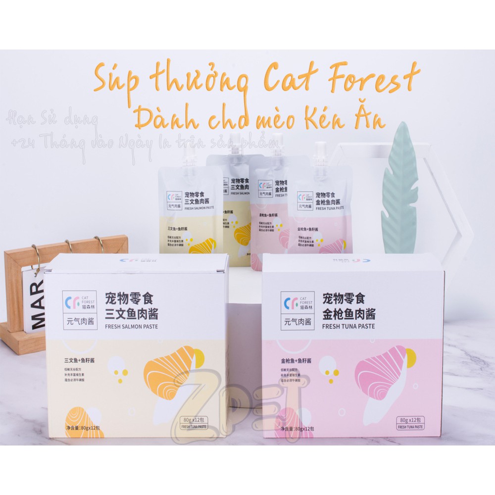 Súp thưởng cho mèo Cat Forest 80g - Cho mèo kén ăn 💖Dinh Dưỡng Cao💖