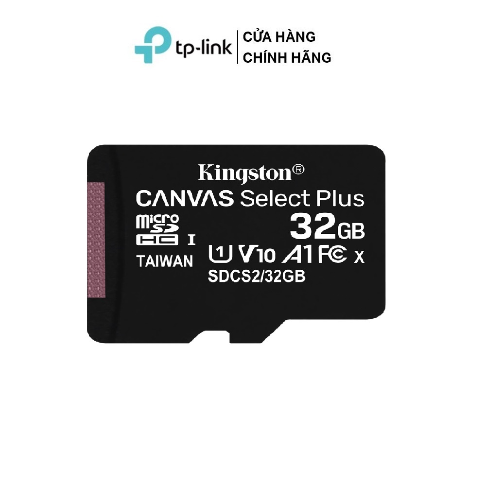 Thẻ nhớ Micro SDHC Kingston 32GB Canvas Select 100R CL10 UHS-I SDCS2 32GBSP (Không Adapter)