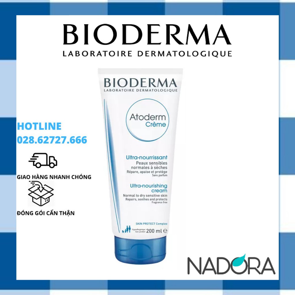 Kem Dưỡng Ẩm Dành Cho Da Khô & Rất Khô Bioderma - Atoderm Crème Bioderma (200ml)