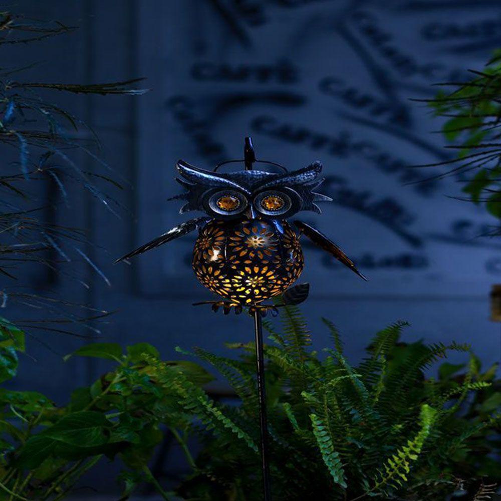 Đèn LED Sử Dụng Năng Lượng Mặt Trời Hình Chim Cú Trang Trí Lối Đi Sân Vườn