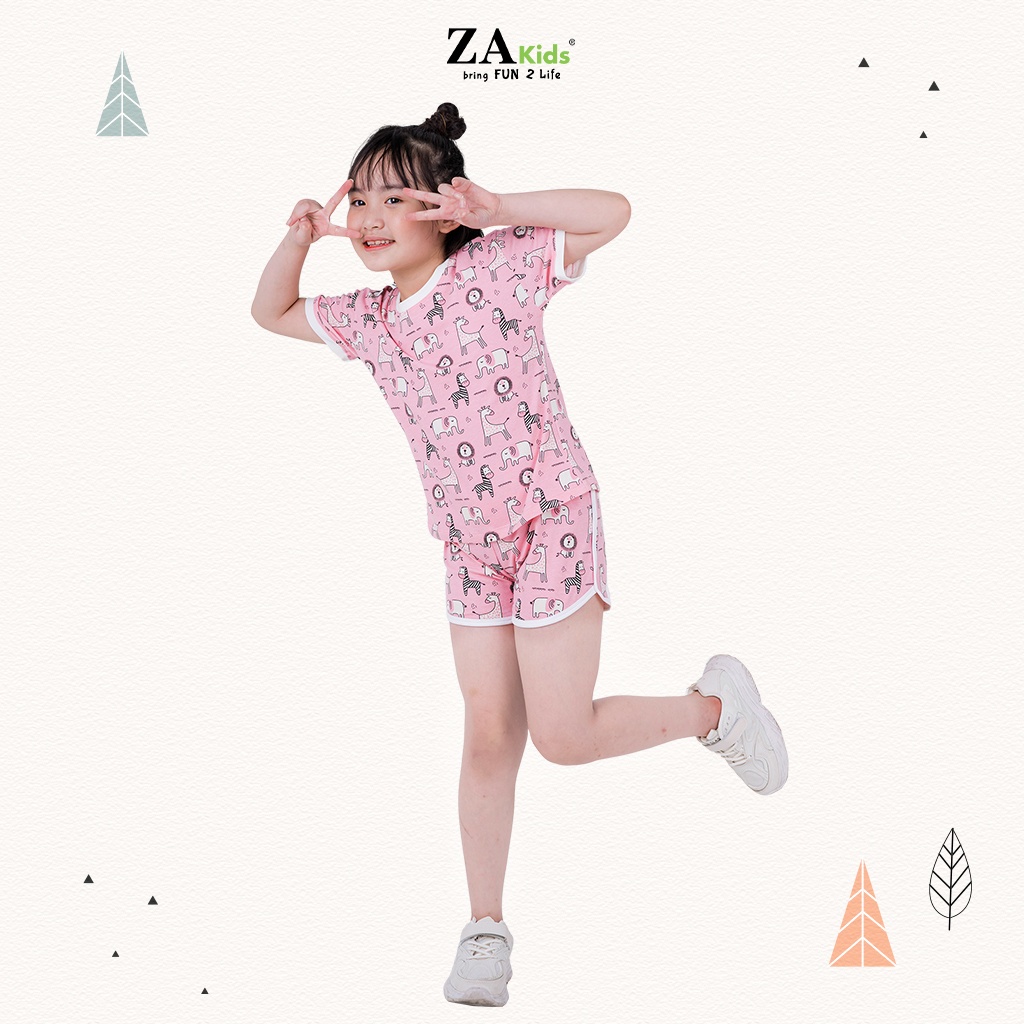 Bộ Quần Áo Thun Tay Ngắn Bé Gái  Za Kids 2022-Z08BG