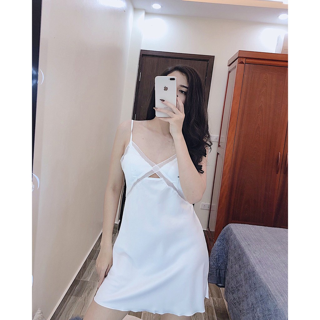 Váy ngủ lụa cao cấp sexy - VN087T | BigBuy360 - bigbuy360.vn