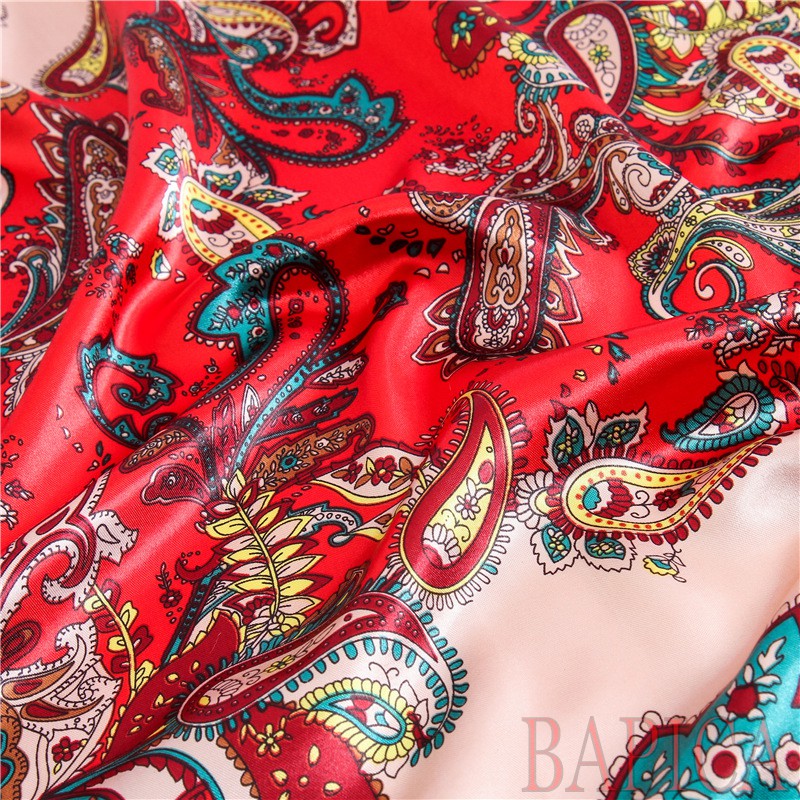 Khăn bandana lụa vuông làm áo turban đội đầu , khăn bandana choàng cổ nữ C3