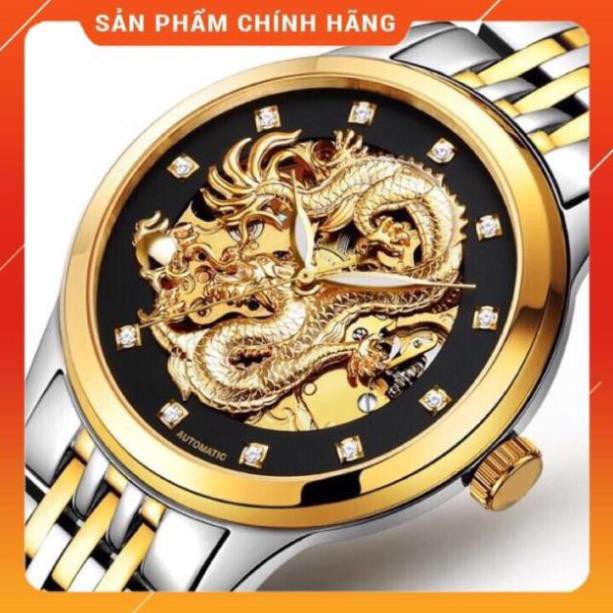 [CHÍNH HÃNG]-[FREESHIP] - Đồng Hồ Nam Rồng Cực Đẹp - Chống Xước - Chống Nước