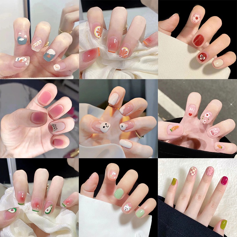 Set 24 Móng Tay Giả Có Thể Tháo Rời