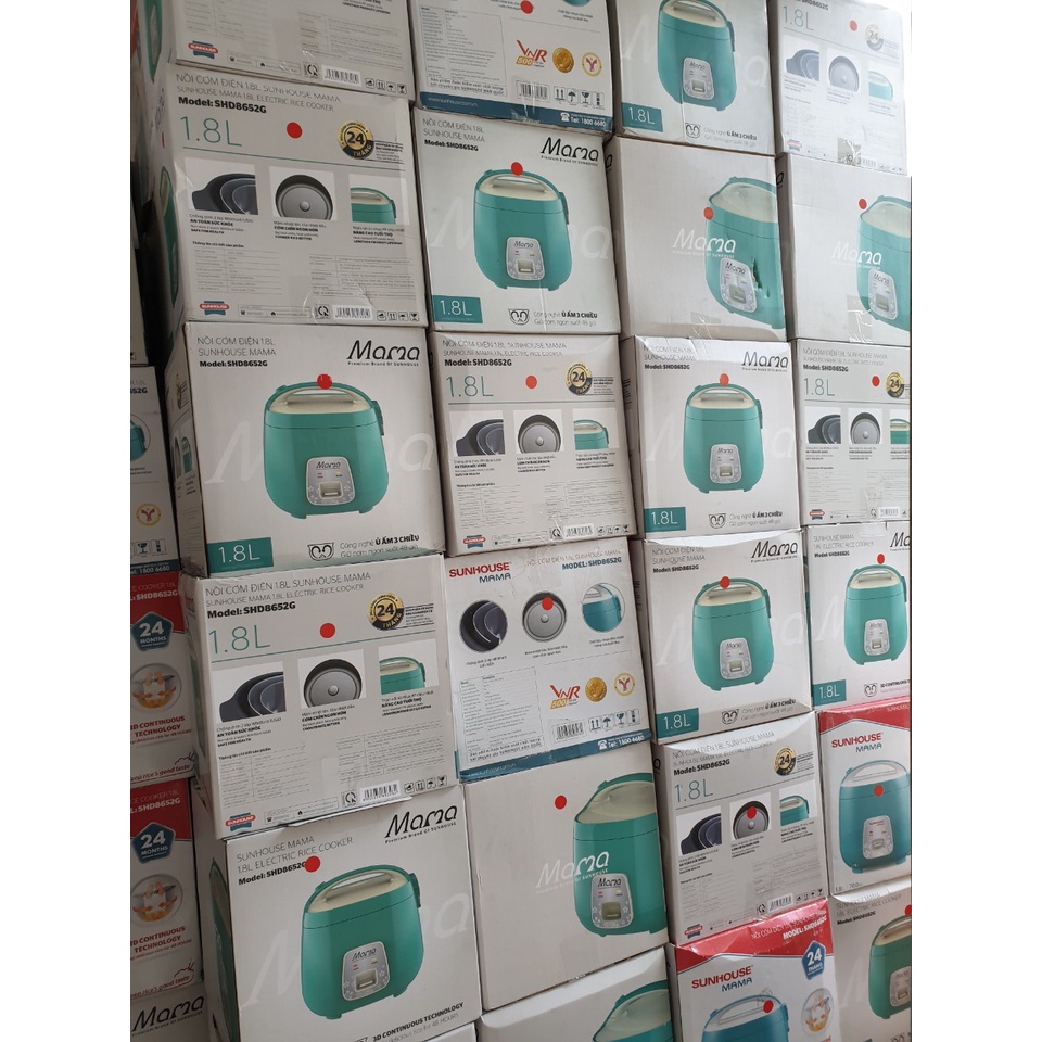 Nồi cơm nắp gài Sunhouse Mama SHD8652G 1.8 lít, bảo hành chính hãng - Hàng thanh lý Điện máy Sunmy
